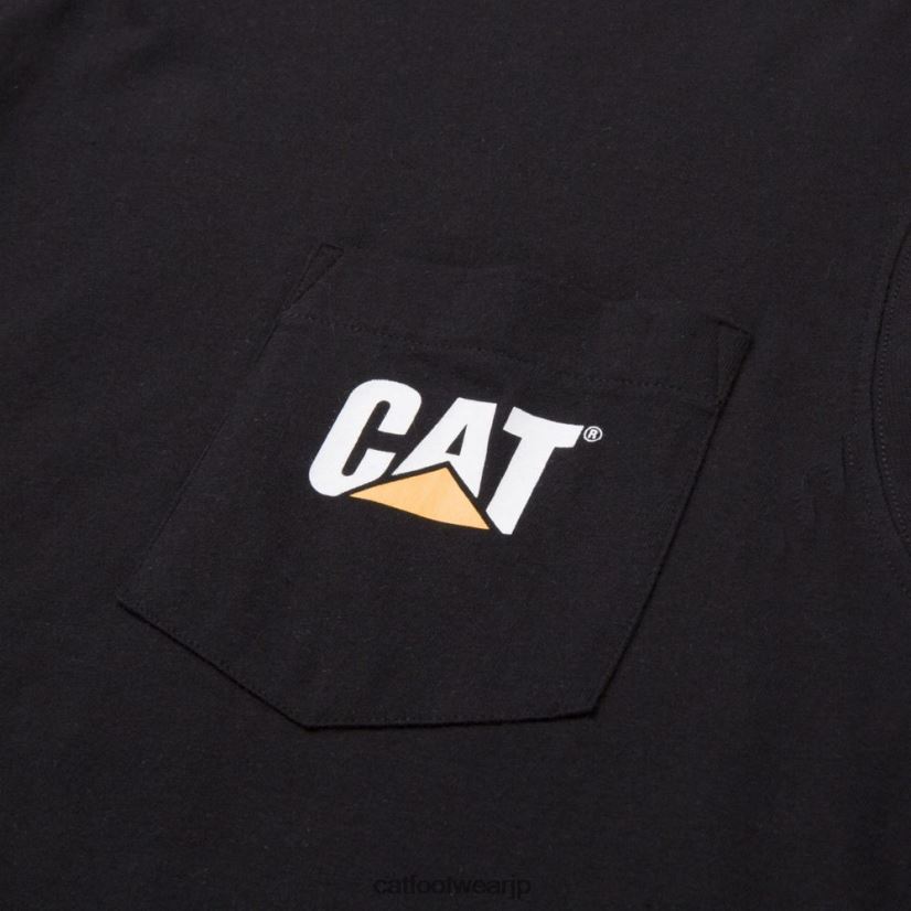 トレードマークのノースリーブポケットTシャツ 黒 男性 N2JB0V229 Caterpillar |トップス＆アウター